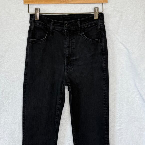 Mother Jeans Women's 24 Black The Hustler Ankle Fray Hem Not Guilty Wash - Picture 4 of 15